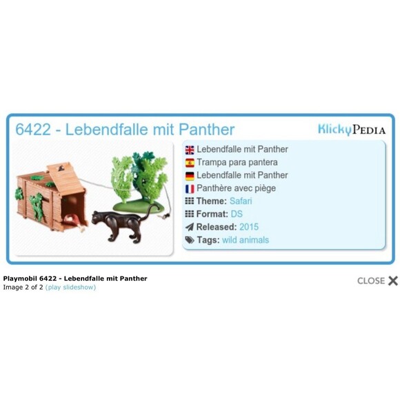 Playmobil 6422 Panther With Transportion Box Crate Complete Zoo Rescue Safari - Picture 4 of 4
